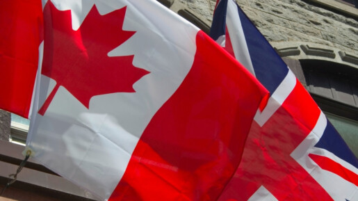 Canada UK flags Elect Conservatives