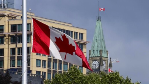 Canada Flag Half-Mast Elect Conservatives